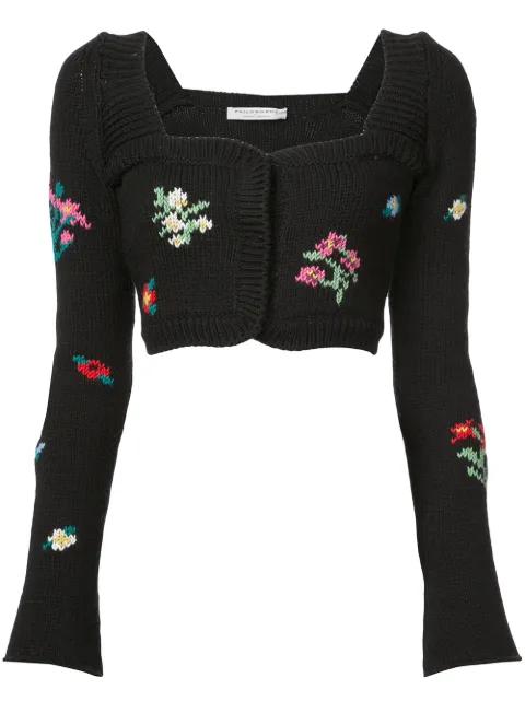 cropped floral cardigan by PHILOSOPHY DI LORENZO SERAFINI