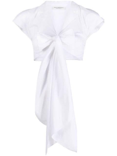 cropped taffeta blouse by PHILOSOPHY DI LORENZO SERAFINI