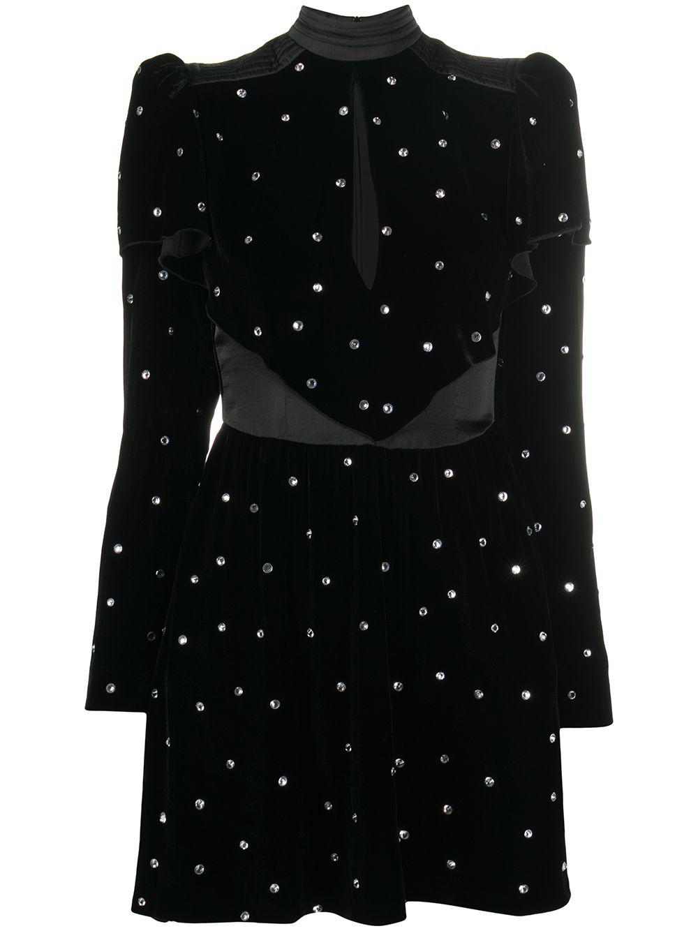 crystal-embellished velvet evening dress by PHILOSOPHY DI LORENZO SERAFINI