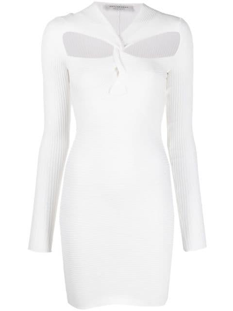 cut-out detail ribbed mini dress by PHILOSOPHY DI LORENZO SERAFINI