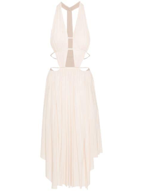 cut-out draped midi dress by PHILOSOPHY DI LORENZO SERAFINI