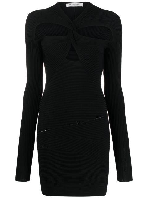 cut-out ribbed minidress by PHILOSOPHY DI LORENZO SERAFINI