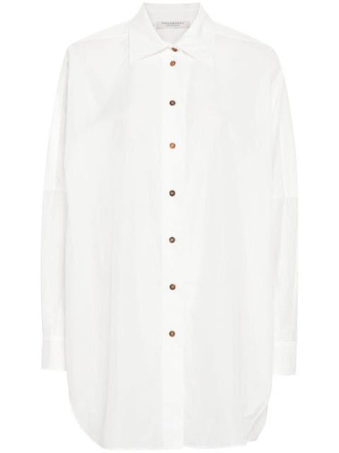 drop-shoulder crepe shirt by PHILOSOPHY DI LORENZO SERAFINI