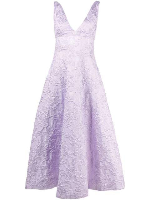 floral-jacquard V-neck dress by PHILOSOPHY DI LORENZO SERAFINI
