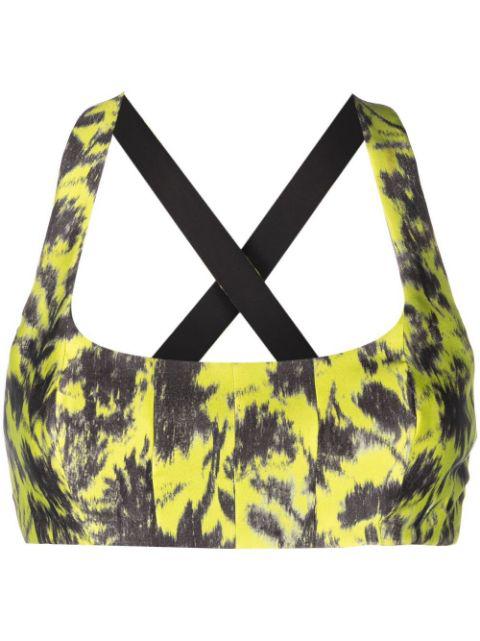 floral-print cross-strap bralette by PHILOSOPHY DI LORENZO SERAFINI