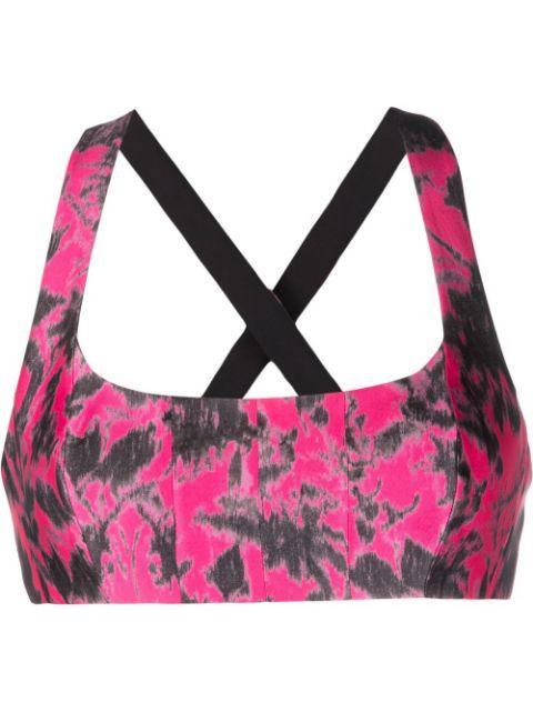 floral-print cross-strap bralette by PHILOSOPHY DI LORENZO SERAFINI