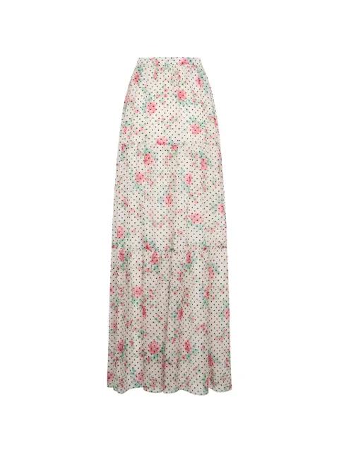 floral-print polka dot pattern maxi skirt by PHILOSOPHY DI LORENZO SERAFINI