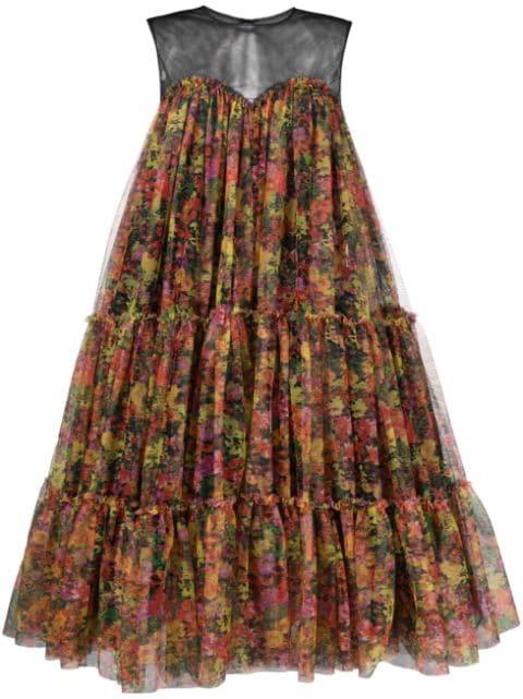 floral-print tiered dress by PHILOSOPHY DI LORENZO SERAFINI