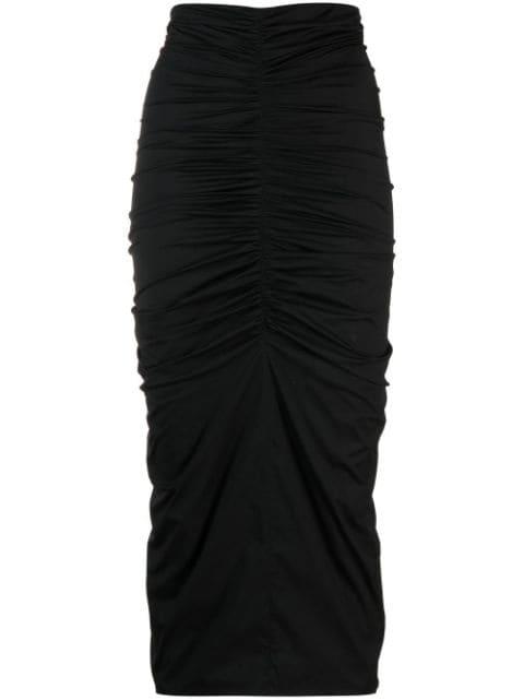 gathered detailing midi skirt by PHILOSOPHY DI LORENZO SERAFINI