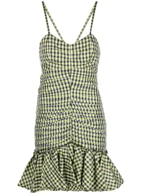 gingham check print minidress by PHILOSOPHY DI LORENZO SERAFINI
