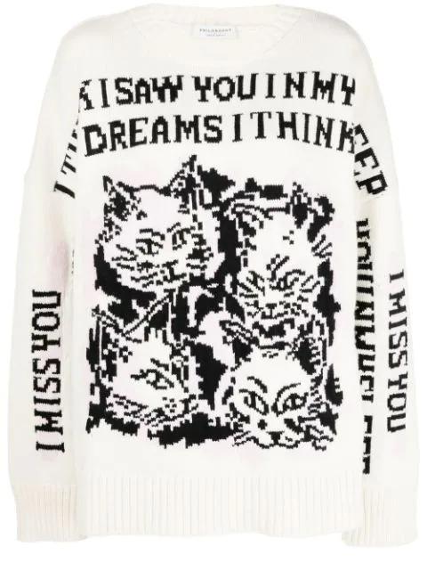graphic-print knitted sweater by PHILOSOPHY DI LORENZO SERAFINI