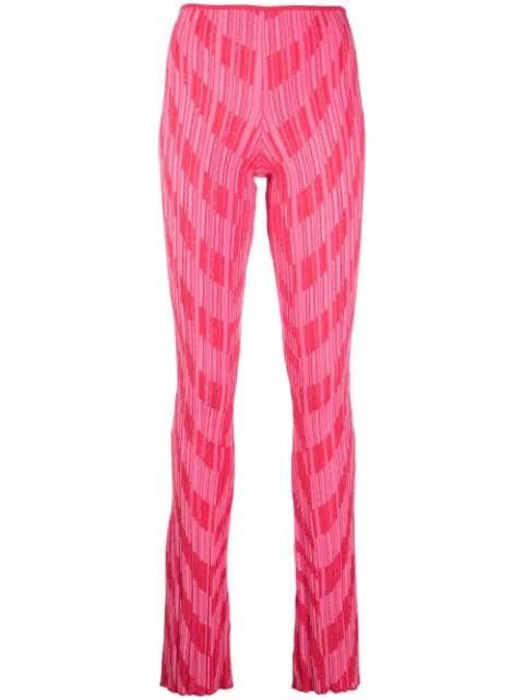 intarsia-knit flared trousers by PHILOSOPHY DI LORENZO SERAFINI