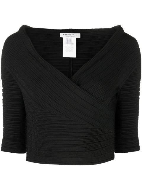 knitted cropped top by PHILOSOPHY DI LORENZO SERAFINI