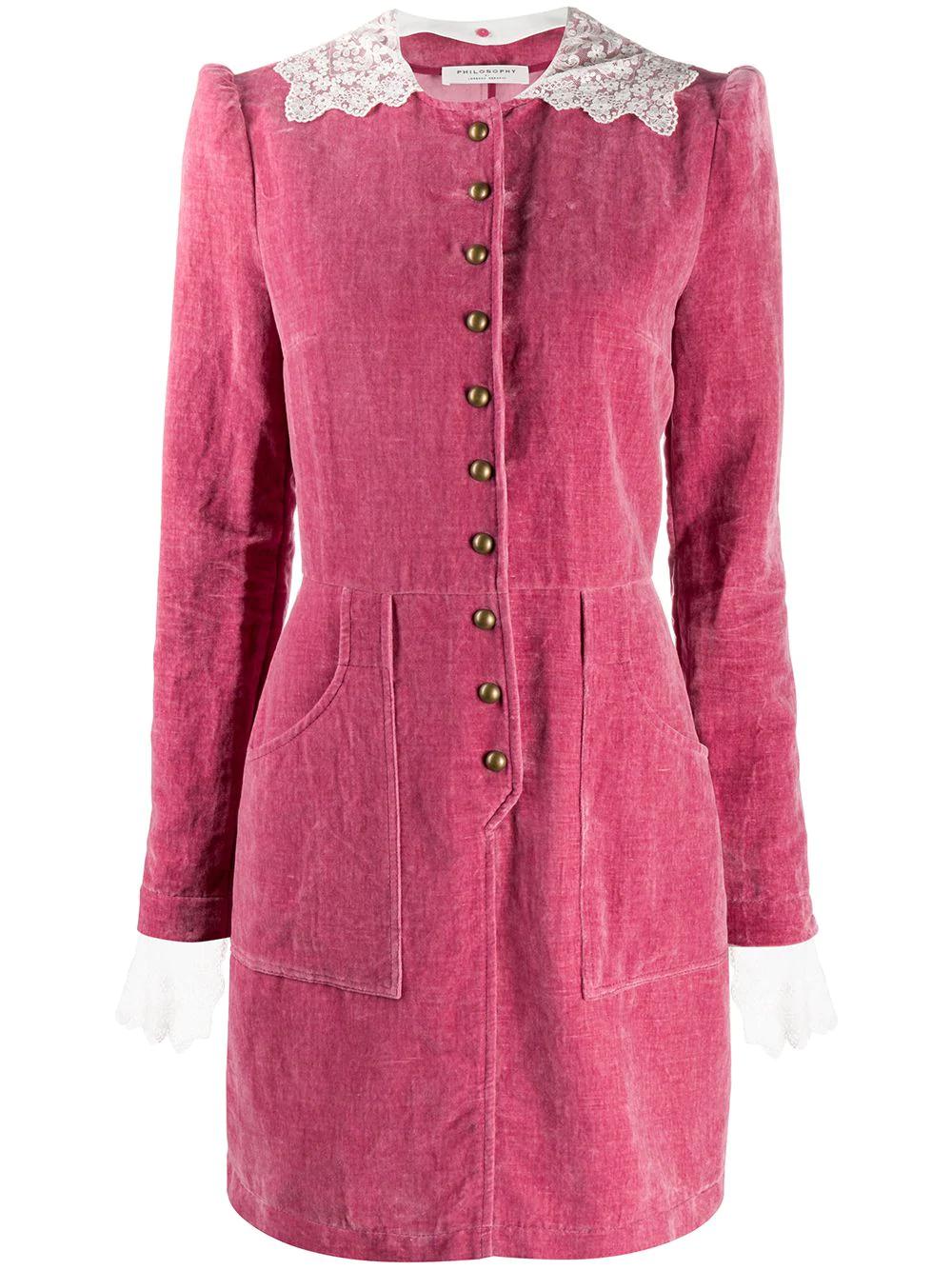 lace-collar buttoned dress by PHILOSOPHY DI LORENZO SERAFINI
