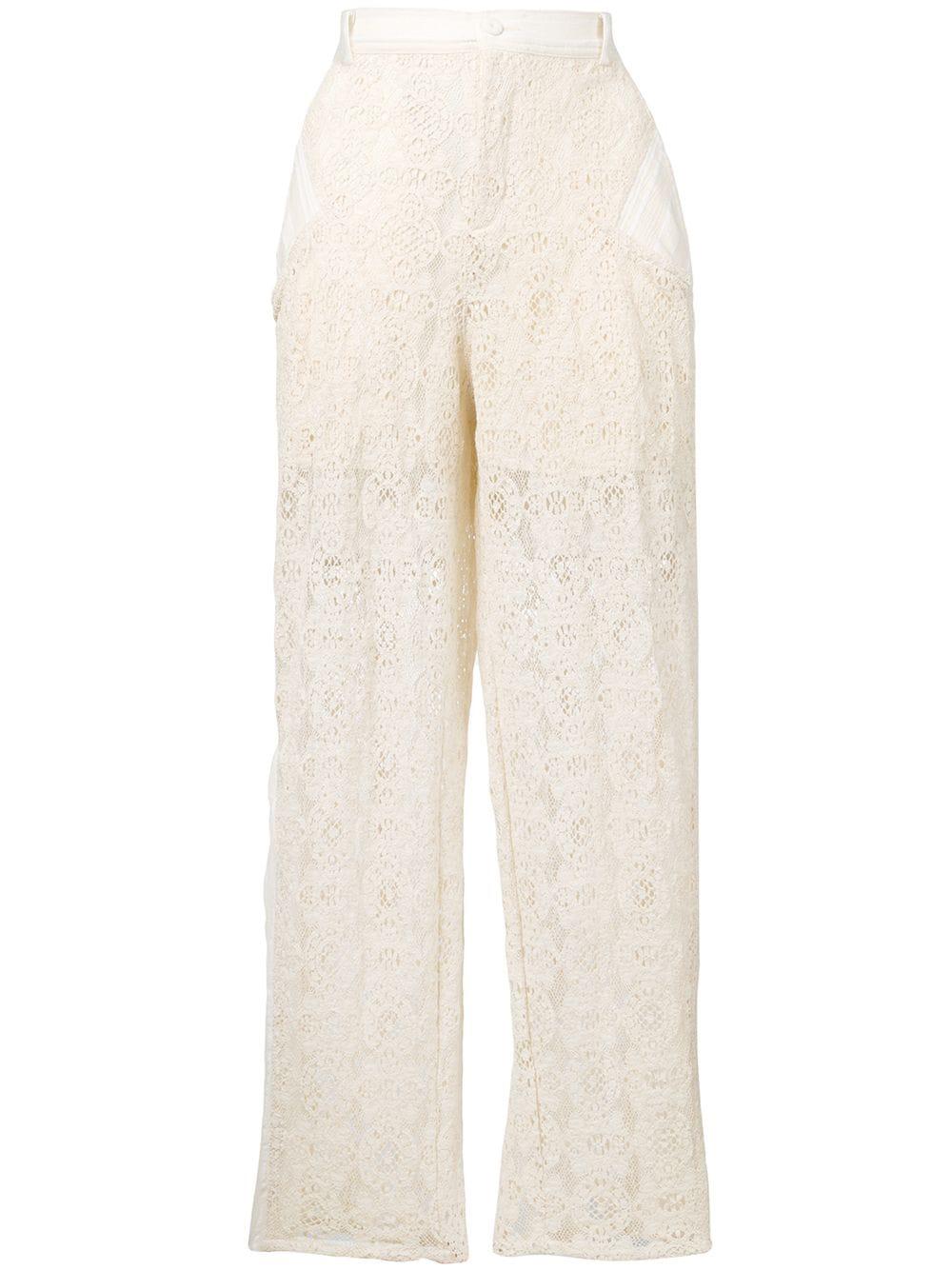 lace panelled trousers by PHILOSOPHY DI LORENZO SERAFINI