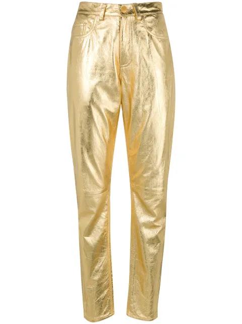 leather button trousers by PHILOSOPHY DI LORENZO SERAFINI