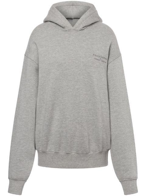 logo-embroidered cotton hoodie by PHILOSOPHY DI LORENZO SERAFINI