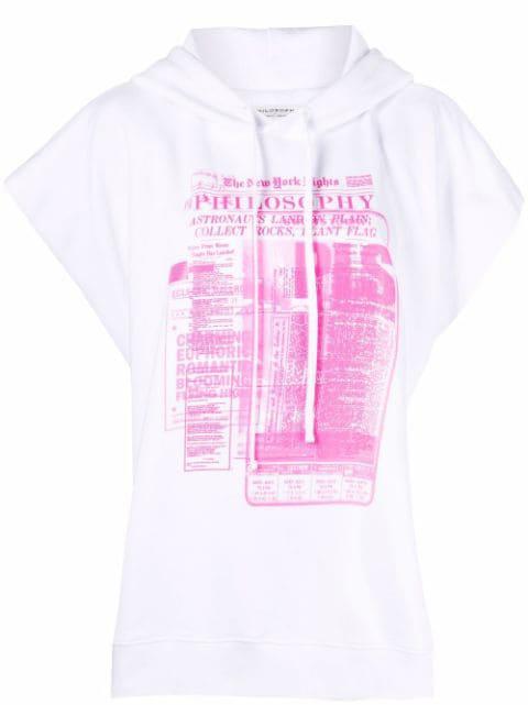 logo-print sleeveless hoodie by PHILOSOPHY DI LORENZO SERAFINI