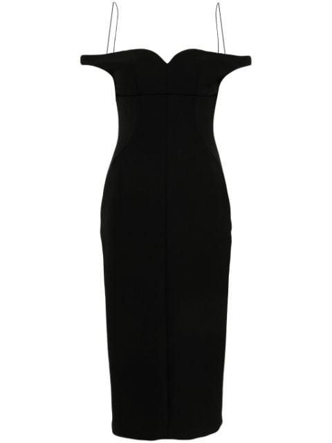 off-shoulder midi dress by PHILOSOPHY DI LORENZO SERAFINI