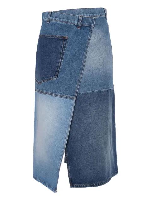 patch-panels denim midi skirt by PHILOSOPHY DI LORENZO SERAFINI