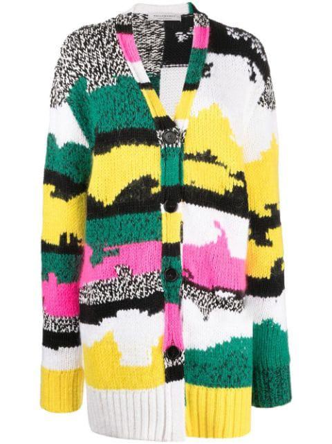 patterned-jacquard chunky-knit cardigan by PHILOSOPHY DI LORENZO SERAFINI