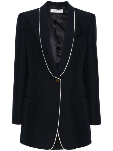 piped-trim single-breasted blazer by PHILOSOPHY DI LORENZO SERAFINI