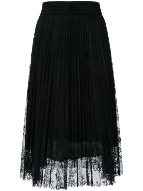 pleated lace overlay skirt by PHILOSOPHY DI LORENZO SERAFINI pleated lace overlay skirt by PHILOSOPHY DI LORENZO SERAFINI