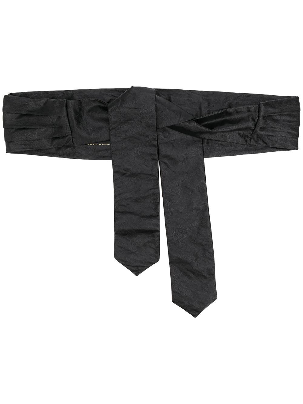 pleated satin tie waist belt by PHILOSOPHY DI LORENZO SERAFINI