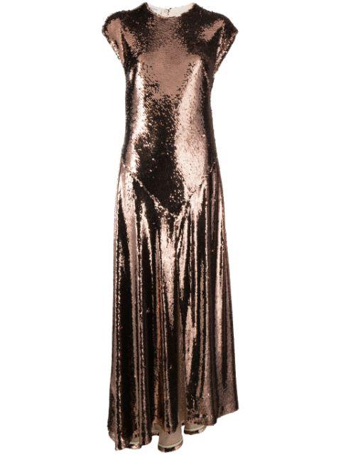 pleated sequinned gown by PHILOSOPHY DI LORENZO SERAFINI