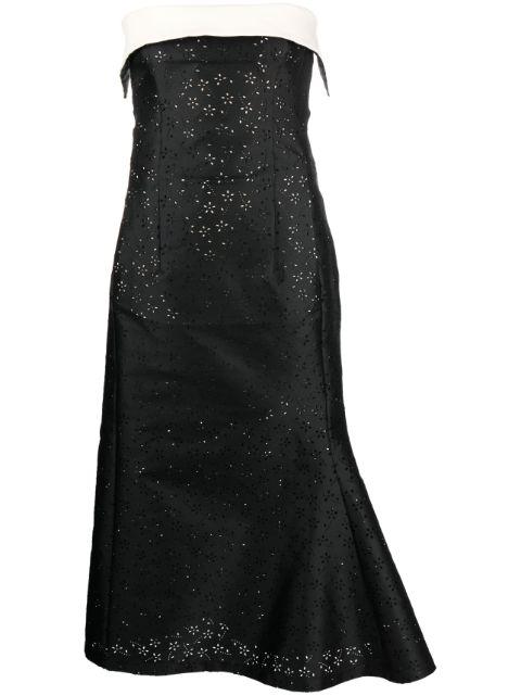 pointelle knit midi dress by PHILOSOPHY DI LORENZO SERAFINI