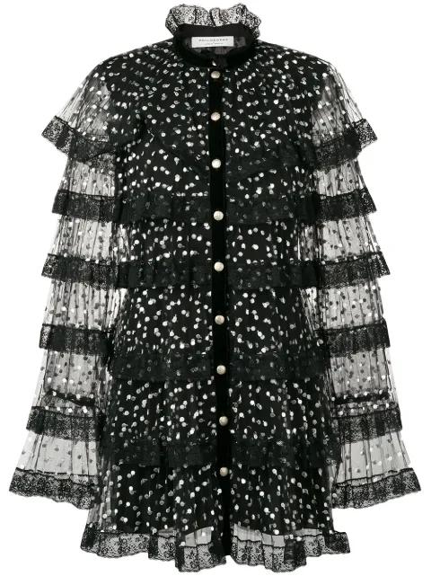 polka-dot sheer-detail mini dress by PHILOSOPHY DI LORENZO SERAFINI