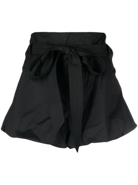 puffball-hem belted mini shorts by PHILOSOPHY DI LORENZO SERAFINI