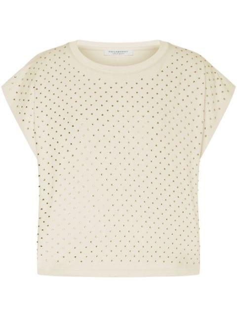 rhinestone-embellished cotton T-shirt by PHILOSOPHY DI LORENZO SERAFINI