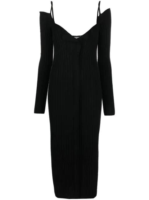 ribbed-knit V-neck dress by PHILOSOPHY DI LORENZO SERAFINI