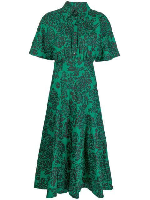 rose-print shirt dress by PHILOSOPHY DI LORENZO SERAFINI