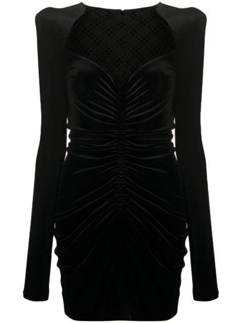 ruched velvet mini dress by PHILOSOPHY DI LORENZO SERAFINI