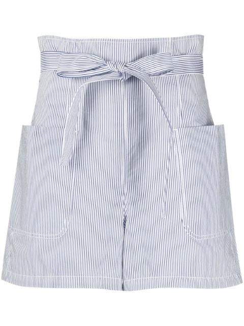 striped high-waisted shorts by PHILOSOPHY DI LORENZO SERAFINI