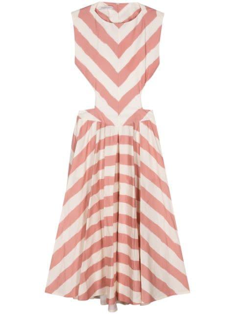 striped midi dress by PHILOSOPHY DI LORENZO SERAFINI