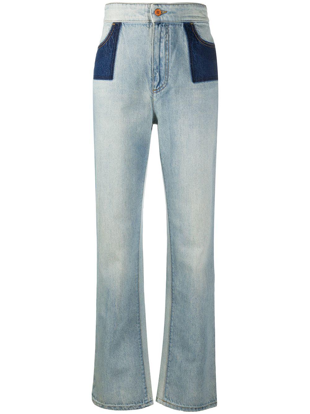 two-tone panel jeans by PHILOSOPHY DI LORENZO SERAFINI