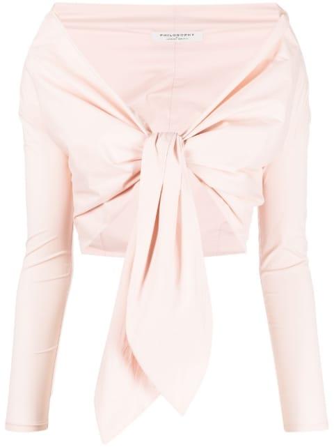 wraparound-style crop top by PHILOSOPHY DI LORENZO SERAFINI