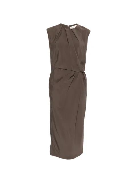 knotted draped midi dress by PHISIQUE DU ROLE