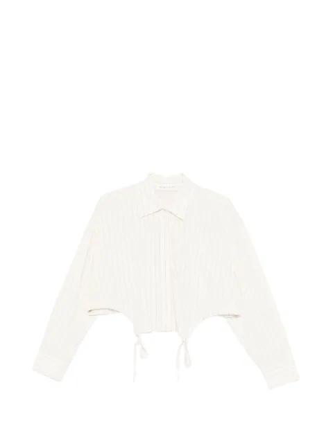 striped tie-detail shirt by PHISIQUE DU ROLE