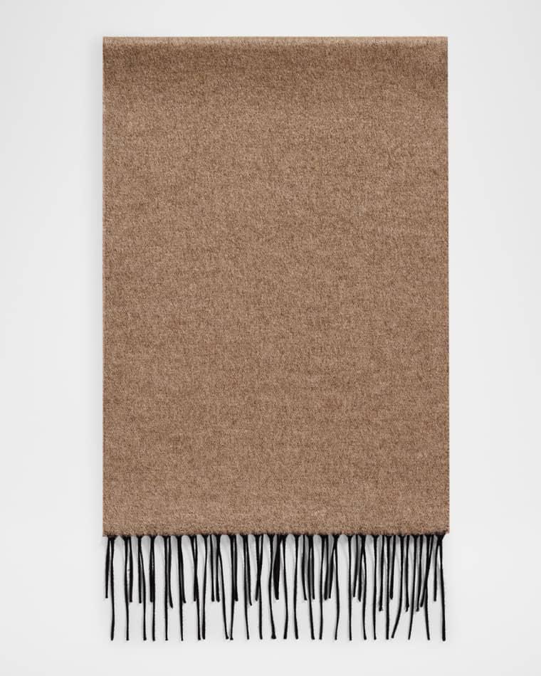 Men's Mirror Double-Face Silk and Cashmere Scarf by PIACENZA 1733
