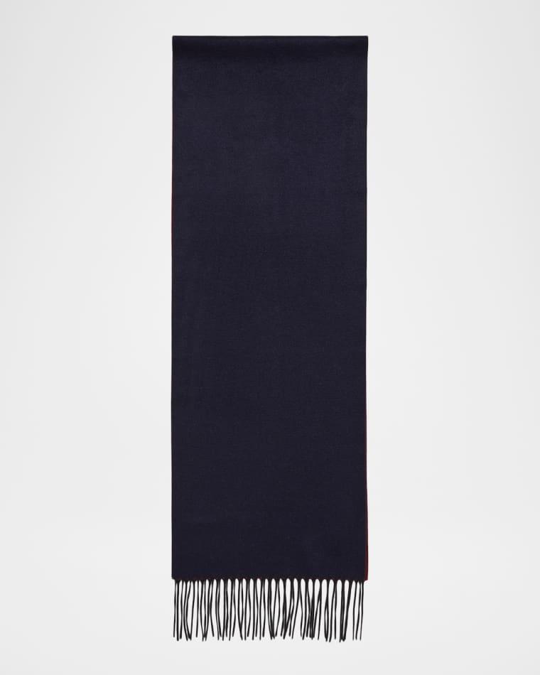 Men's Mirror Silk and Cashmere Double-Face Scarf by PIACENZA 1733