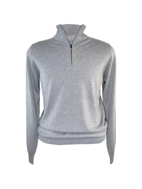 merino wool quarter-zip sweater by PIACENZA 1733