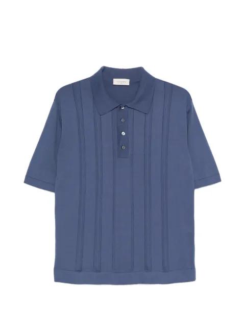 buttoned panelled polo shirt by PIACENZA CASHMERE
