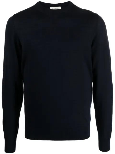 crew-neck wool jumper by PIACENZA CASHMERE