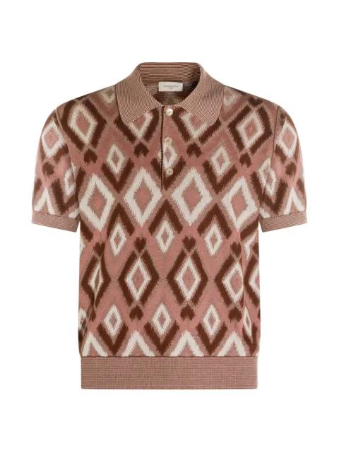 diamond-pattern polo shirt by PIACENZA CASHMERE