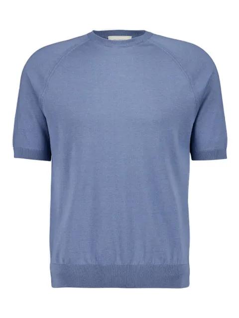 raglan-sleeved short-sleeved sweater by PIACENZA CASHMERE