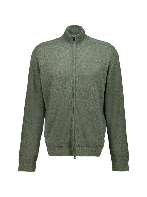 zip-up knitted cardigan by PIACENZA CASHMERE